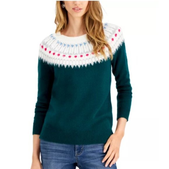 NWT Style & Co Fair Isle Sweater - Picture 1 of 1